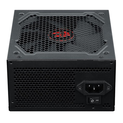 Redragon RGPS GC-PS005 700W 80 Plus Bronze Certified Fully Modular Power Supply, back panel showing power input, on/off switch & fan