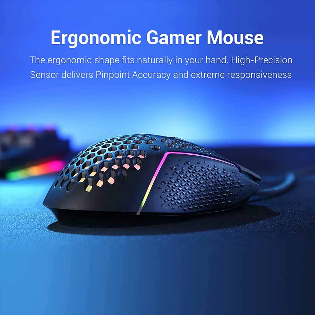 Redragon M987-K Lightweight RGB Honeycomb 124000 DPI Mouse