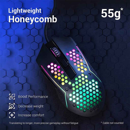 Redragon M987-K Lightweight RGB Honeycomb 124000 DPI Mouse