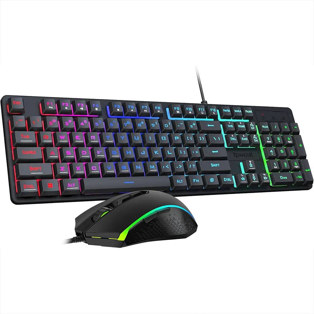 Redragon S107-BA RGB Full Size keyboard with 1K Hz Mouse Wired 2-in-1 Combo Redragon