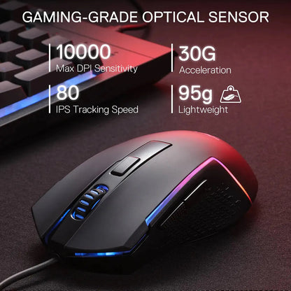 Redragon S151 Black K525 & M616 RGB Wired Gaming 2-in-1 Combo Redragon