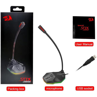 Redragon Stix GM99 RGB USB Wired Microphone Redragon