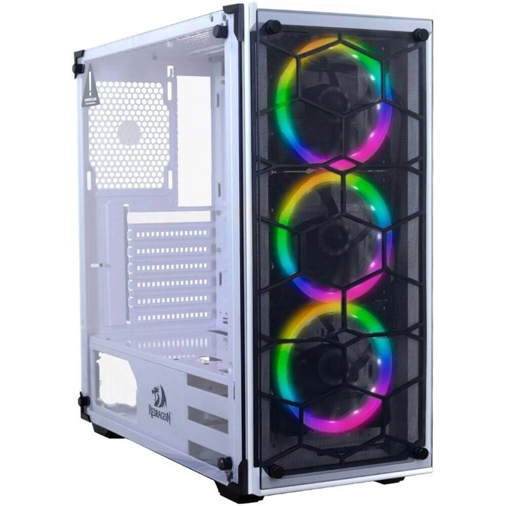 Redragon Wheel Jack GC 606 White Game Case With 3RGB Fan Redragon