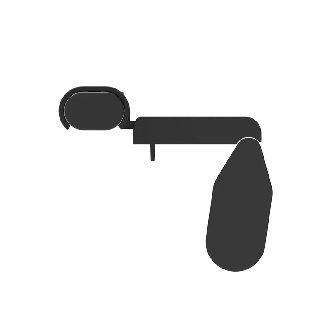 A sleek black Redragon GML 113 design, featuring an oval base connected to an angled arm