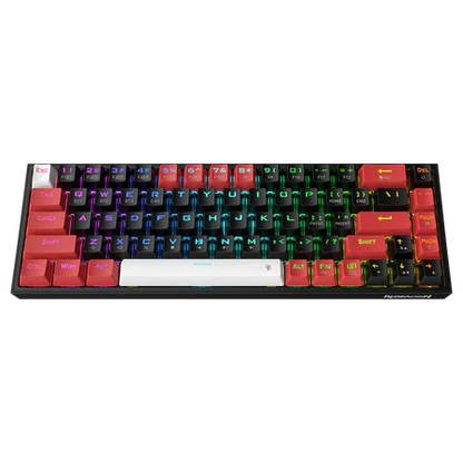 Redragon K631 PRO 65% 3-Mode Wireless RGB Gaming Keyboard, 68 Keys Hot-Swappable Compact Mechanical Keyboard w/Hot-Swap Free-Mod PCB Socket & Dedicated Arrow Keys, Quiet Red Linear Switch