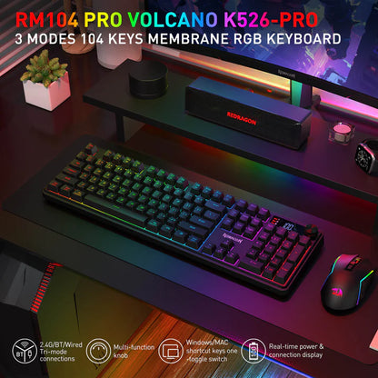 Redragon VOLCANO K526 PRO 104 Keys Mechanical-Feel Keyboard