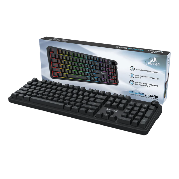 Redragon VOLCANO K526 PRO 104 Keys Mechanical-Feel Keyboard