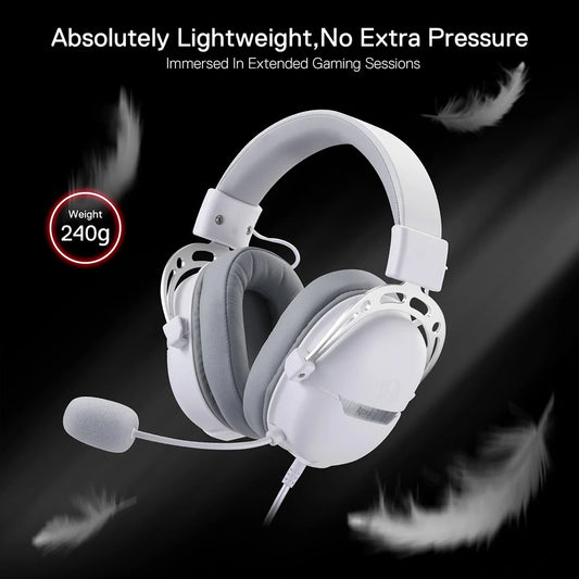Redragon Aurora H376 White 7.1 Surround Wired Gaming Headset
