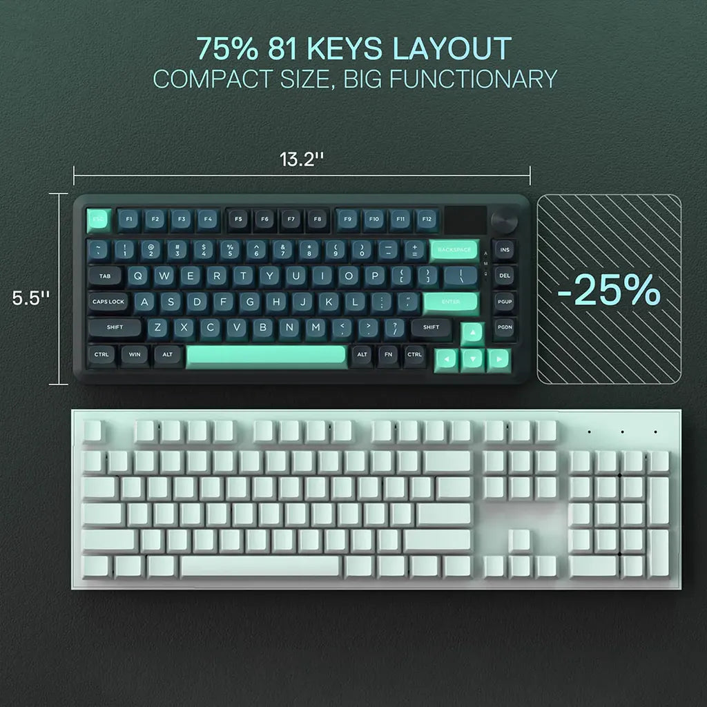 Redragon Behemoth K724 Pro Wireless RGB Mechanical Keyboard with LCD Screen