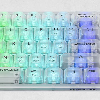 Redragon K617 Transparent 60% Wired Mechanical Gaming Keyboard