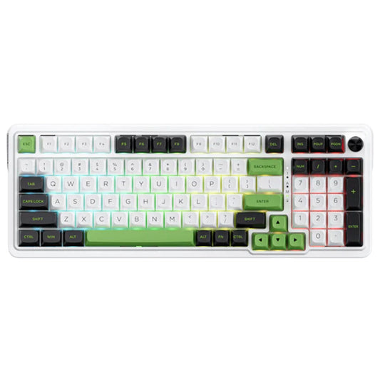 Regragon Eisa Max K686Keyboard with green and black keys on a white background