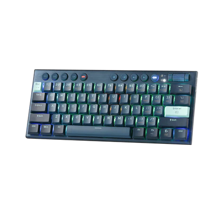 Redragon K632 PRO HORUS MINI  60% Wireless RGB Mechanical Keyboard, Bluetooth/2.4Ghz/Wired Tri-Mode Ultra-Thin Low Profile Gaming Keyboard w/No-Lag Connection, Dedicated Media Control & Linear Red Switch