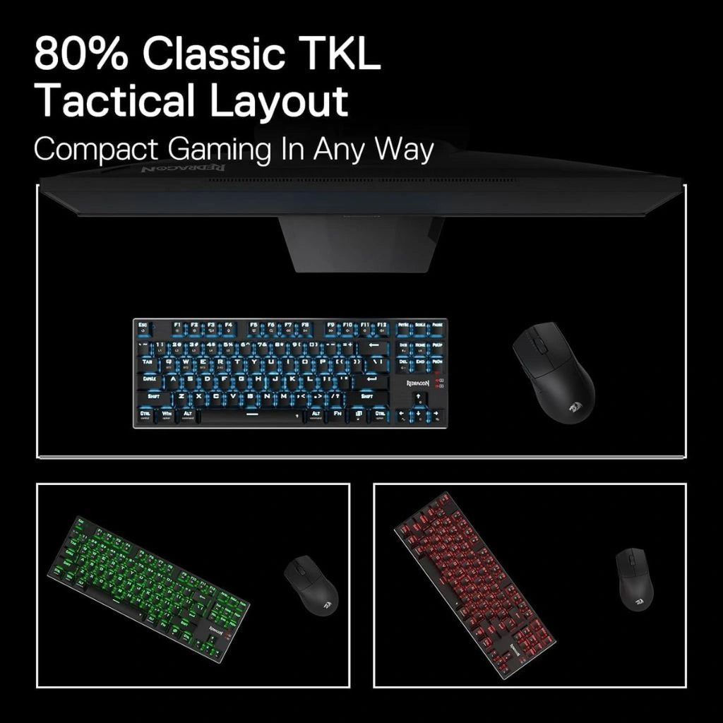 Redragon K660 (K556 TKL) RGB Linear Quiet Red Switch Wired Gaming Keyboard