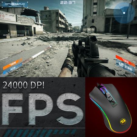 Redragon M711-FPS Cobra Flawless sensor RGB Gaming Mouse