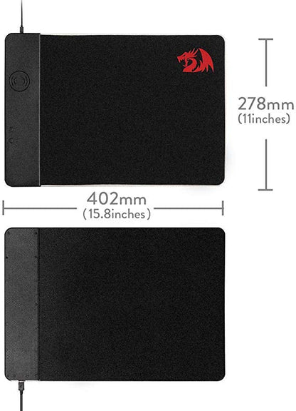 Redragon P025 RGB Gaming Mouse Pad With Wireless Charger