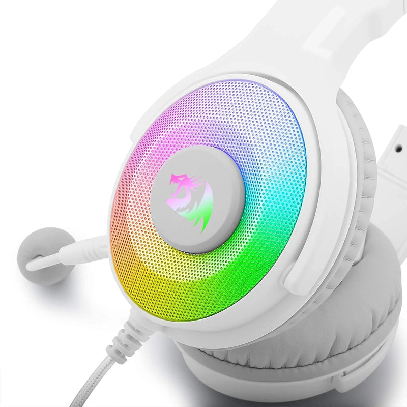 Redragon H350 White Pandora RGB Wired Gaming USB Headset