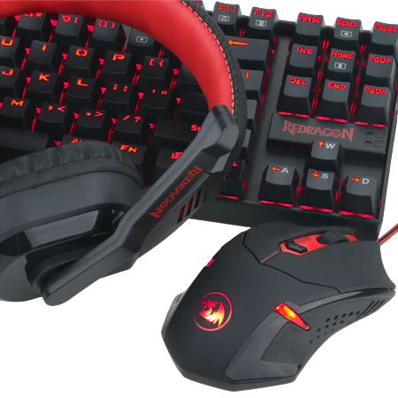 Redragon K552-BB Combo 4in1 Gaming Keyboard Kumara, Mouse M601, Mousepad P001+ Headset H120