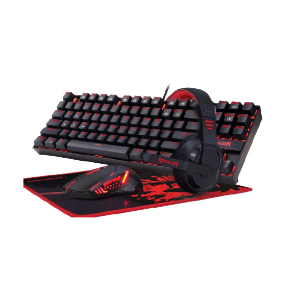 Redragon K552-BB Combo 4in1 Gaming Keyboard Kumara, Mouse M601, Mousepad P001+ Headset H120