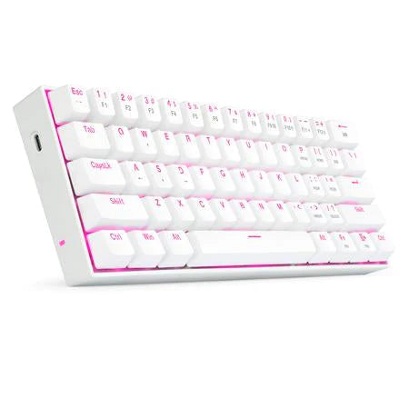 Redragon K630 White Pink Backlight Dragonborn Mechanical Gaming Keyboard