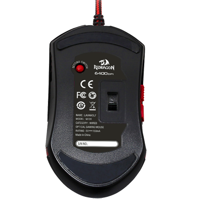 Redragon M701 Lavawolf 3500 DPI Optical Gaming Mouse