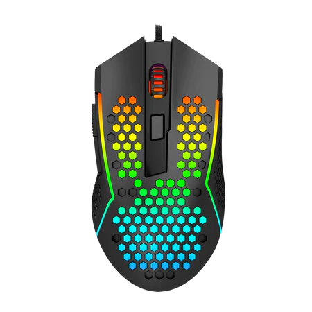 Redragon M987 Lightweight Honeycomb Gaming Mouse Rgb Backlit Wired 6 Buttons Programmable With 12400 Dpi For Windows Pc Computer