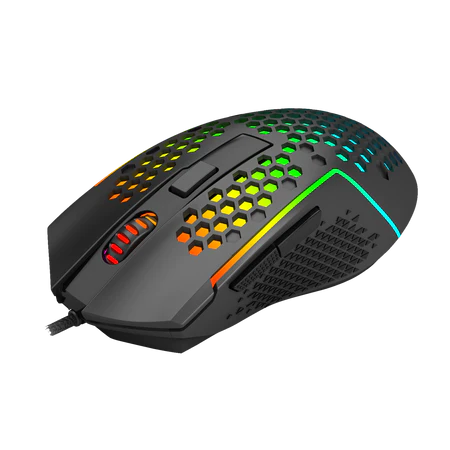 Redragon M987 Lightweight Honeycomb Gaming Mouse Rgb Backlit Wired 6 Buttons Programmable With 12400 Dpi For Windows Pc Computer