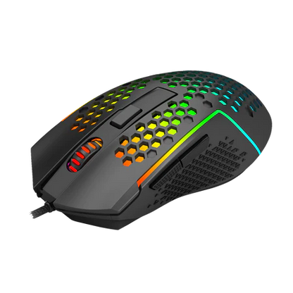 Redragon M987 Lightweight Honeycomb Gaming Mouse Rgb Backlit Wired 6 Buttons Programmable With 12400 Dpi For Windows Pc Computer