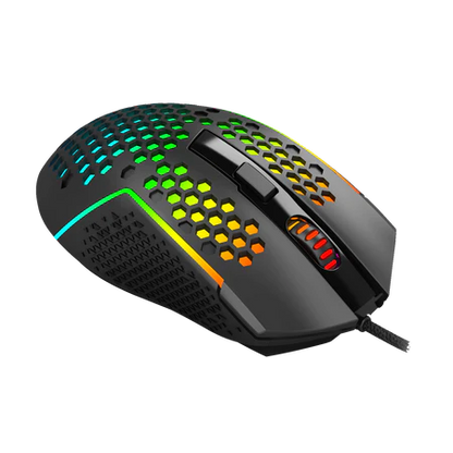 Redragon M987 Lightweight Honeycomb Gaming Mouse Rgb Backlit Wired 6 Buttons Programmable With 12400 Dpi For Windows Pc Computer