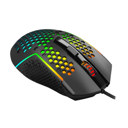 Redragon M987 Lightweight Honeycomb Gaming Mouse Rgb Backlit Wired 6 Buttons Programmable With 12400 Dpi For Windows Pc Computer