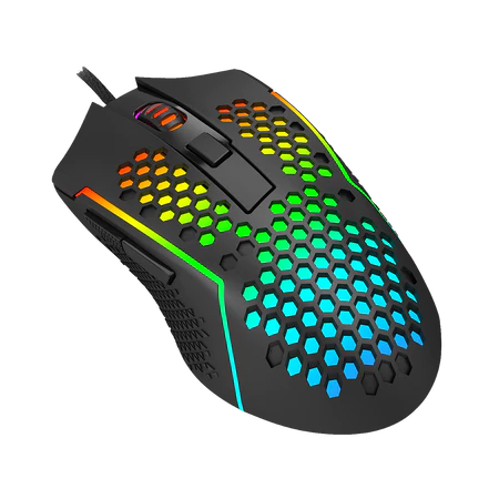 Redragon M987 Lightweight Honeycomb Gaming Mouse Rgb Backlit Wired 6 Buttons Programmable With 12400 Dpi For Windows Pc Computer