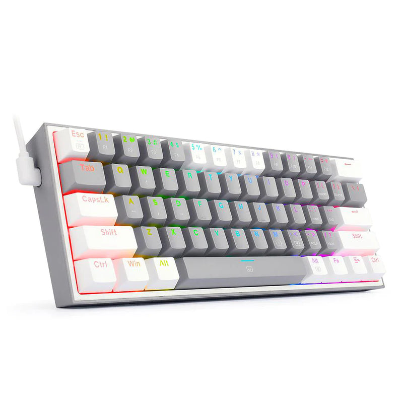 Redragon K616 Fizz Pro Grey White RGB Bluetooth Wireless Mechanical Gaming Keyboard