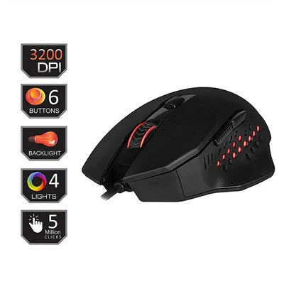 Redragon M610 Gainer Black Wired USB Gaming Mouse