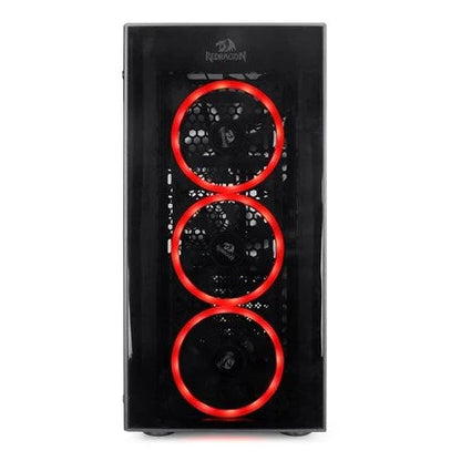 Redragon Gc605 Thundercracker 3 X RGB Led Tempered Glass Atx Gaming Pc Case