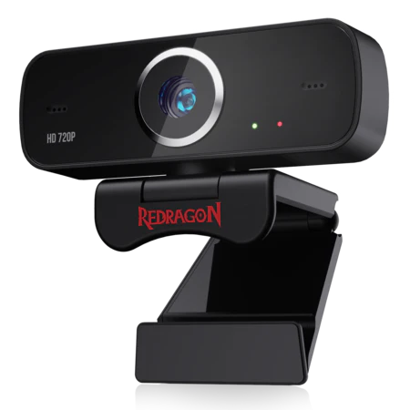 Redragon GW-600 720P Webcam with Built-in Dual Microphone 360-Degree Rotation