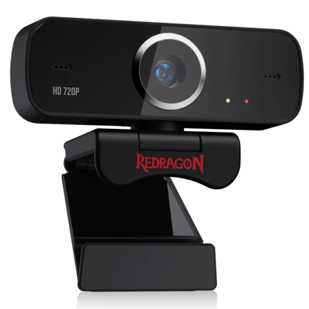 Redragon GW-600 720P Webcam with Built-in Dual Microphone 360-Degree Rotation