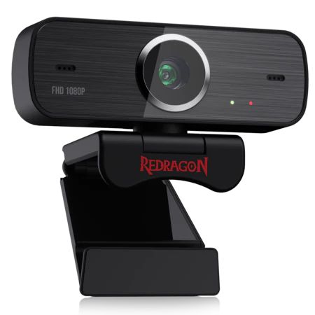Redragon GW-800 1080P Webcam with Built-in Dual Microphone 360-Degree Rotation